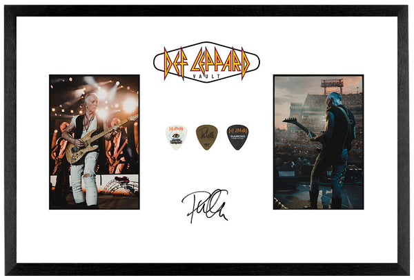 Autographed Phil Collen Plectrum Display